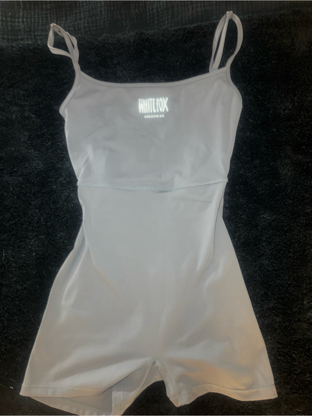 White fox Women's Light Gray Spaghetti-Strap Romper